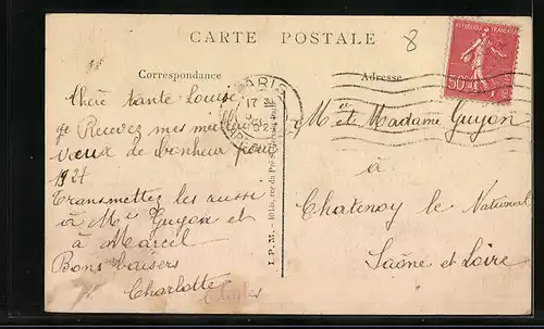 AK Pierrefitte, Rue de Paris, Mairie