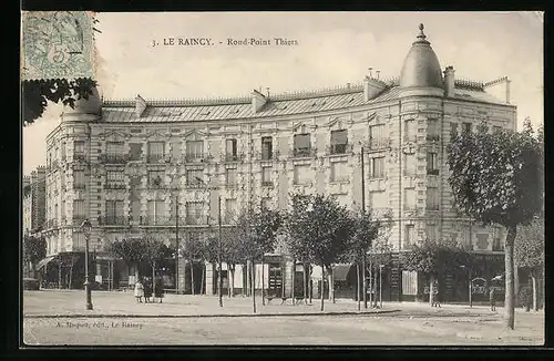 AK Le Raincy, Rond-Point Thiers