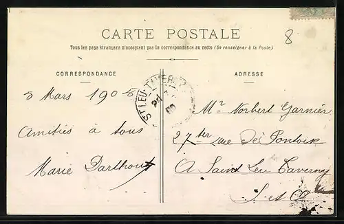 AK Le Raincy, Rond-Point Thiers