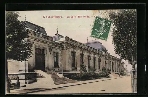 AK Aubervilliers, La Salle des Fêtes