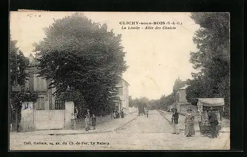 AK Clichy-sous-Bois, La Limite, Allée des Chalets