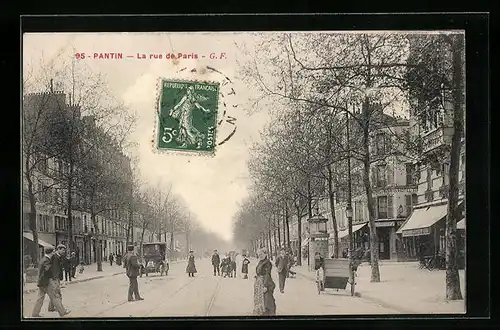 AK Pantin, La rue de Paris