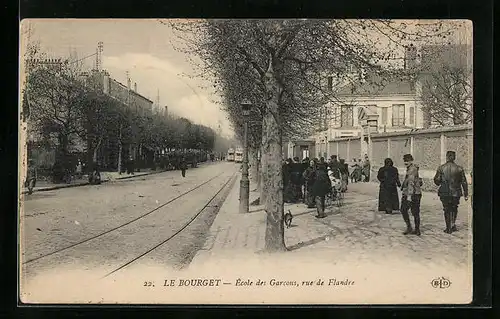 AK Le Bourget, École de Garcons, rue de Flandre