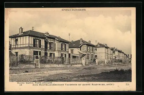 AK Épinay-sur-Seine, Rue Nouvelle, Georges Vaudoyer et André Rigothier, Arch