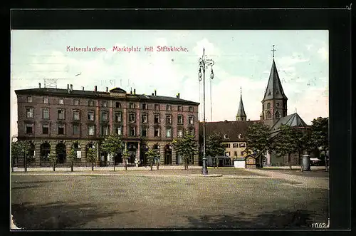 AK Kaiserslautern, Marktplatz mit Stiftskirche
