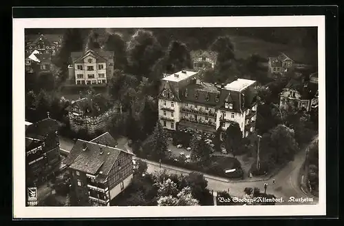 AK Bad Sooden-Allendorf, Gasthaus aus Vogelperspektive