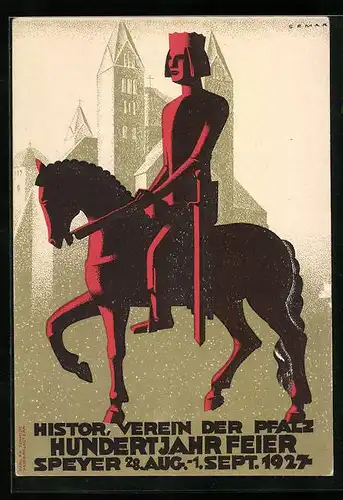 Künstler-AK Speyer, Hundertjahrfeier 1927