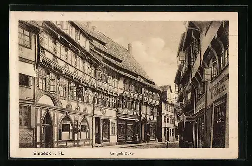 AK Einbeck i. H., Blick in die Strasse Langebrücke