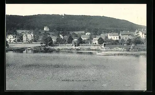 AK Hameln, Weser-Blick zur Klüt