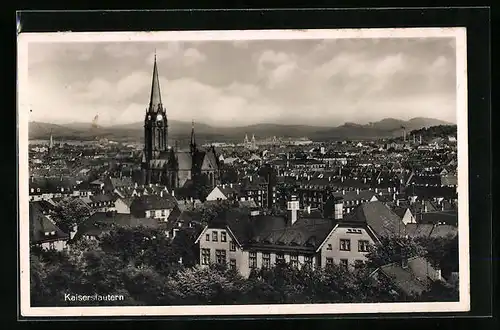 AK Kaiserslautern, Panorama mit Kirchturm