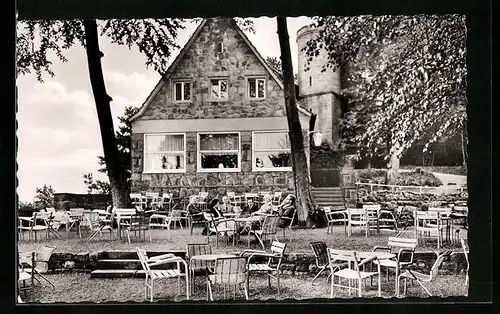 AK Bad Driburg, Restaurant Sachsenklause an der Iburg