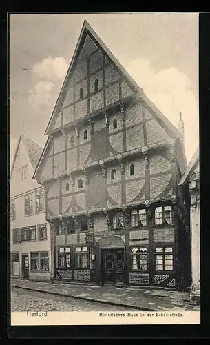 AK Herford, Historisches Haus in der Brüderstrasse