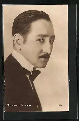 AK Schauspieler Adolphe Menjou im Kostüm einer Filmrolle