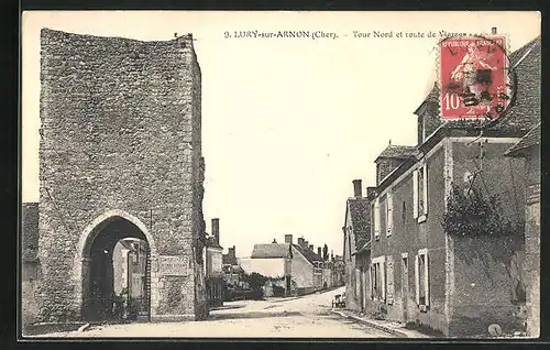 AK Lury-sur-Arnon, Tour Nord et route de Vierzon