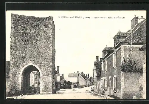 AK Lury-sur-Arnon, Tour Nord et route de Vierzon