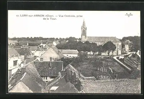 AK Lury-sur-Arnon, Vue Centrale, prise de la Tour