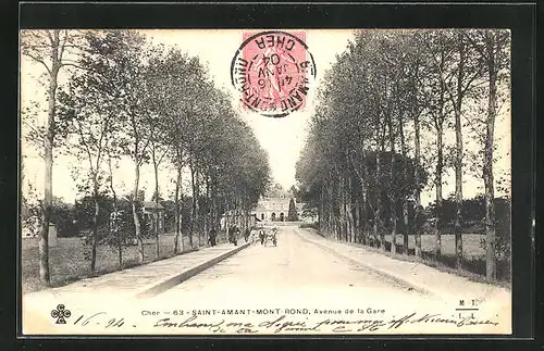 AK Saint-Amant-Mont-Rond, Avenue de la Gare