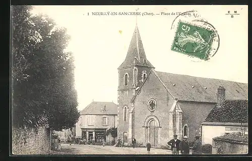 AK Neuilly-en-Sancerre, Place de l`Eglise