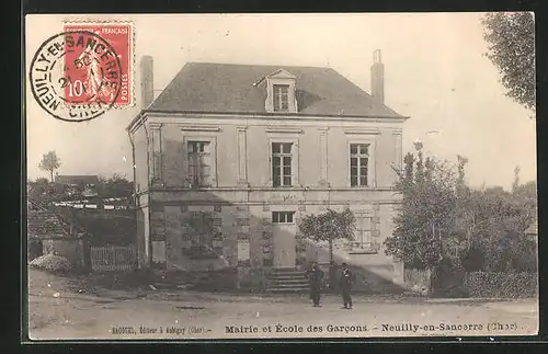 AK Neuilly-en-Sancerre, Mairiè et Ècole des Garcons