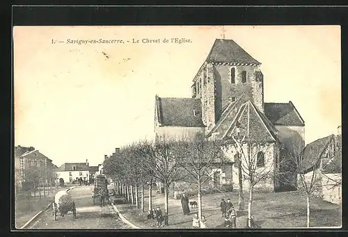 AK Savigny-en-Sancerre, Le Chevet de l`Eglise