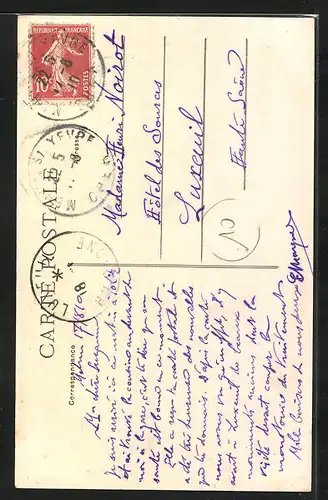 AK Mehun-sur-Yèvre, L`Eglise vue de l`Yevre