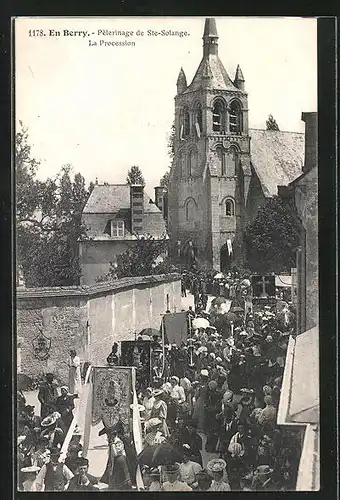 AK Sainte-Solange, Pèlerinage - La Procession