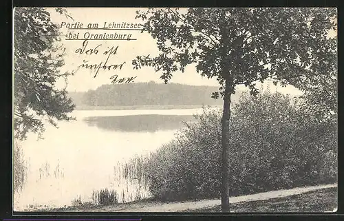 AK Oranienburg, Partie am Lehnitz-See