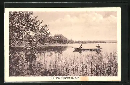 AK Saarow, Ruderboot auf dem Scharmützelsee
