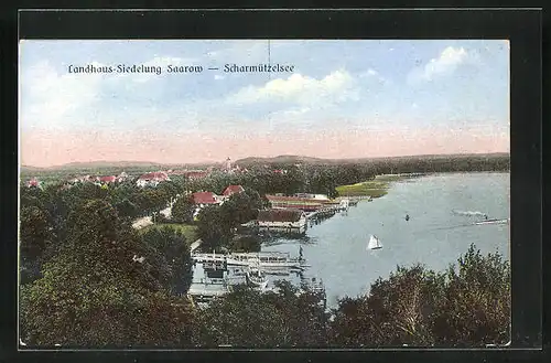 AK Saarow, Landhaus-Siedelung mit Scharmützelsee