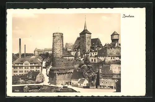 AK Bautzen i. Sa., Alte Wasserkunst, Michaeliskirche, Wasserturm