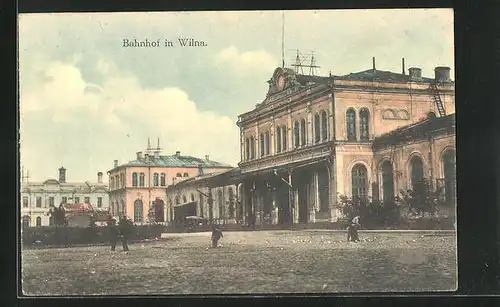 AK Wilna, am Bahnhof