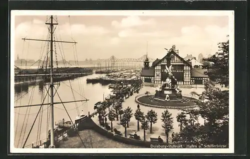 AK Duisburg-Ruhrort, Hafen und Schifferbörse