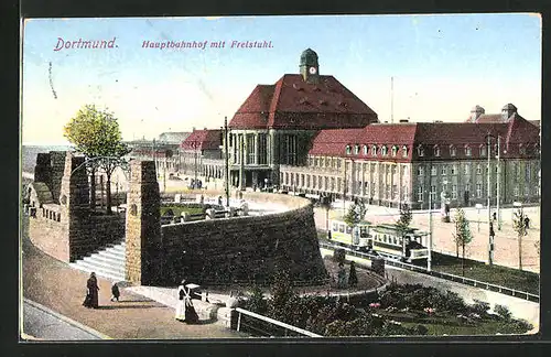 AK Dortmund, Hauptbahnhof mit Freistuhl
