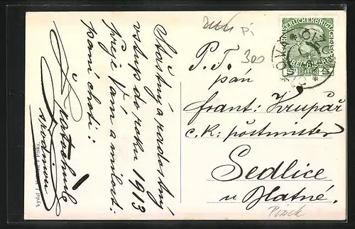 AK Drhovle, Gebäudeansichten, Kircheninneres