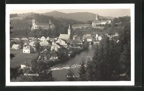 AK Rosenberg, Panoramablick aus der Vogelschau