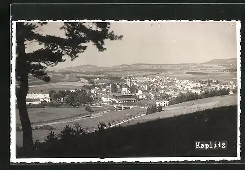 AK Kaplitz, Panoramablick vom Berg