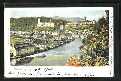 AK Rosenberg i. B., Blick über die Moldau