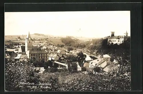 AK Rosenberg i. B., Panoramablick vom Berg