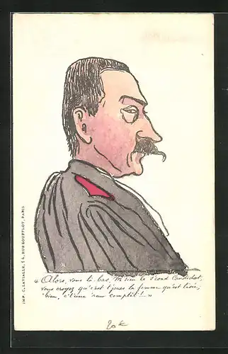 Künstler-AK Jurist in Robe