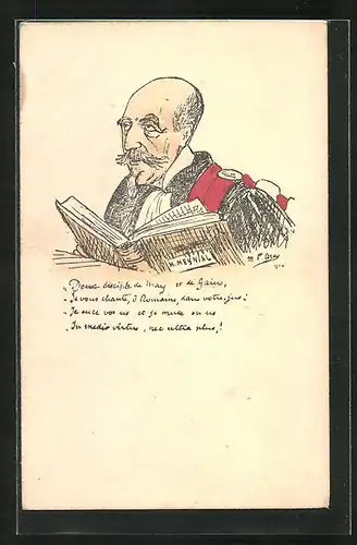 Künstler-AK Richter liest aus dem Gestzesbuch