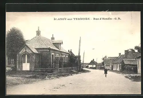 AK Blagny-sur-Ternoise, Rue d`Hesdin