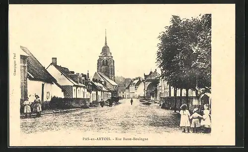 AK Pas-en-Artois, Rue Basse-Boulogne