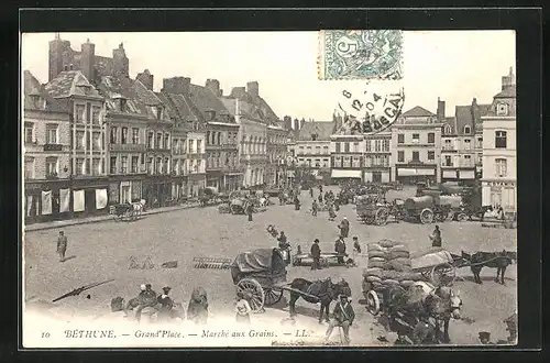 AK Bethune, Grand` Place, Marche aux Grains