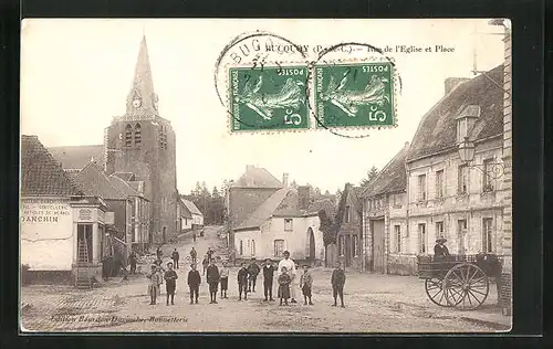 AK Bucquoy, Rue de l`Eglise et Place