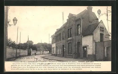 AK Blangy-les-Arras, La Poste et Telegraphe
