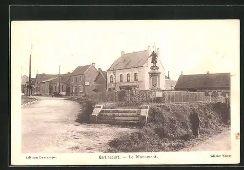 AK Bertincourt, le Monument