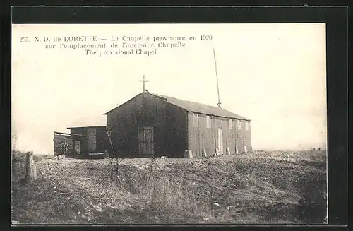 AK Notre-Dame-de-Lorette, la Chapelle provisoire en 1920