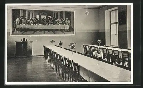 AK München, Exerzitienhaus Fürstenried, Speisesaal