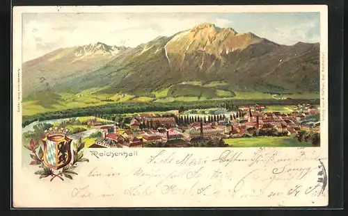 Lithographie Reichenhall, Panorama