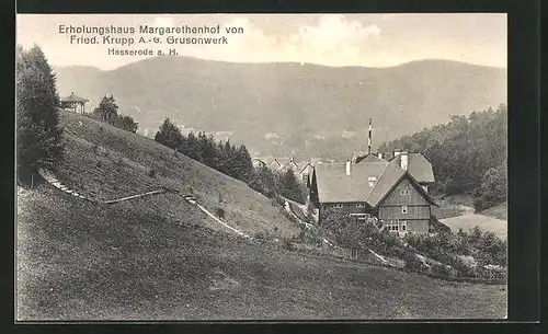 AK Hasserode a. H., Erholungshaus Margarethenhof v. Krupp A.-G. Grusonwerk